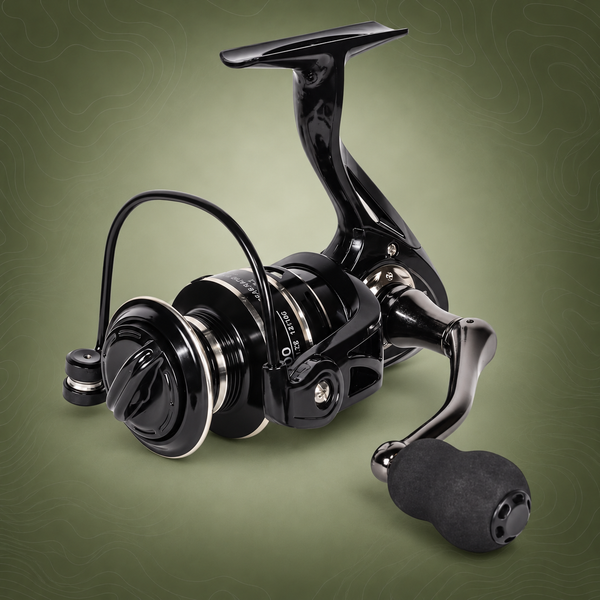 All Metal Spinning Fishing Reel, 5000 Size, Black