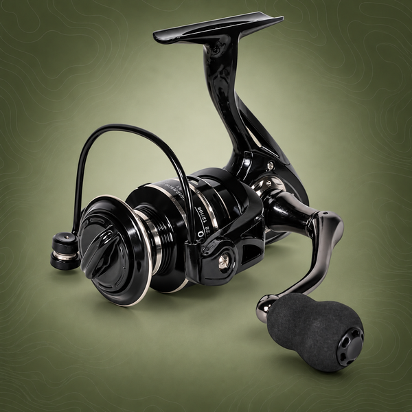 All Metal Spinning Fishing Reel, 4000 Size, Black