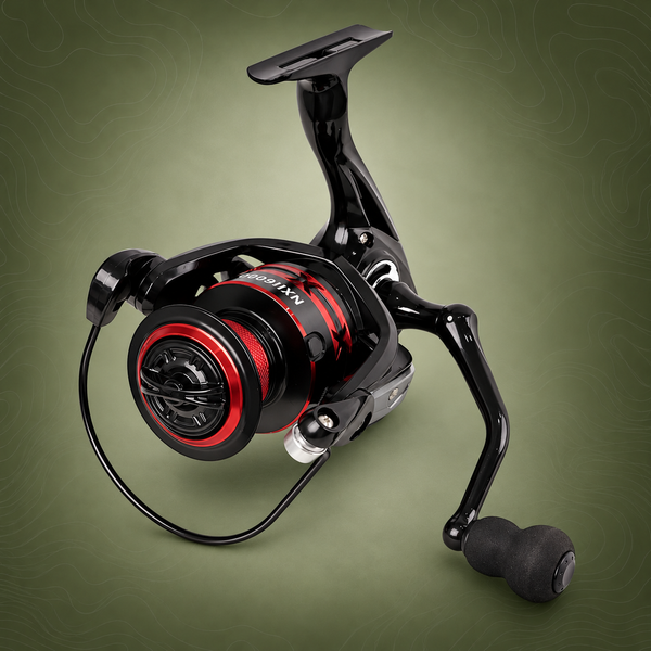 All Metal Spinning Fishing Reel, 3000 Size, Red