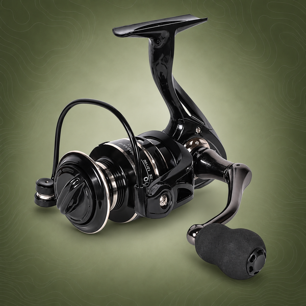 All Metal Spinning Fishing Reel, 3000 Size, Black