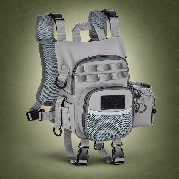Waterproof Fly Fishing Chest Pack, Grey