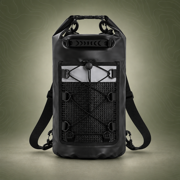 Roll-Top Backpack Dry Bag with Handle, L, Black