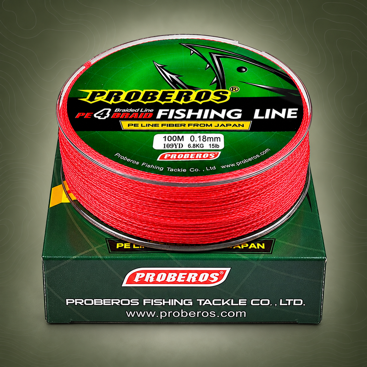 PE Braided Fishing Line, 4 Strand, 100m 0.18mm