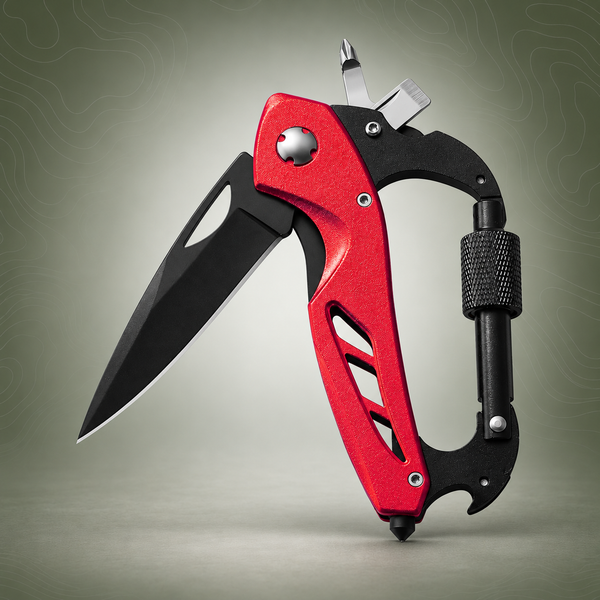 6-in‑1 Locking Carabiner Knife | PrepPro