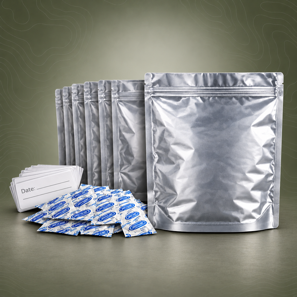 2.5L Mylar Bag & Oxygen Absorber Set | 20 Pack Food Storage