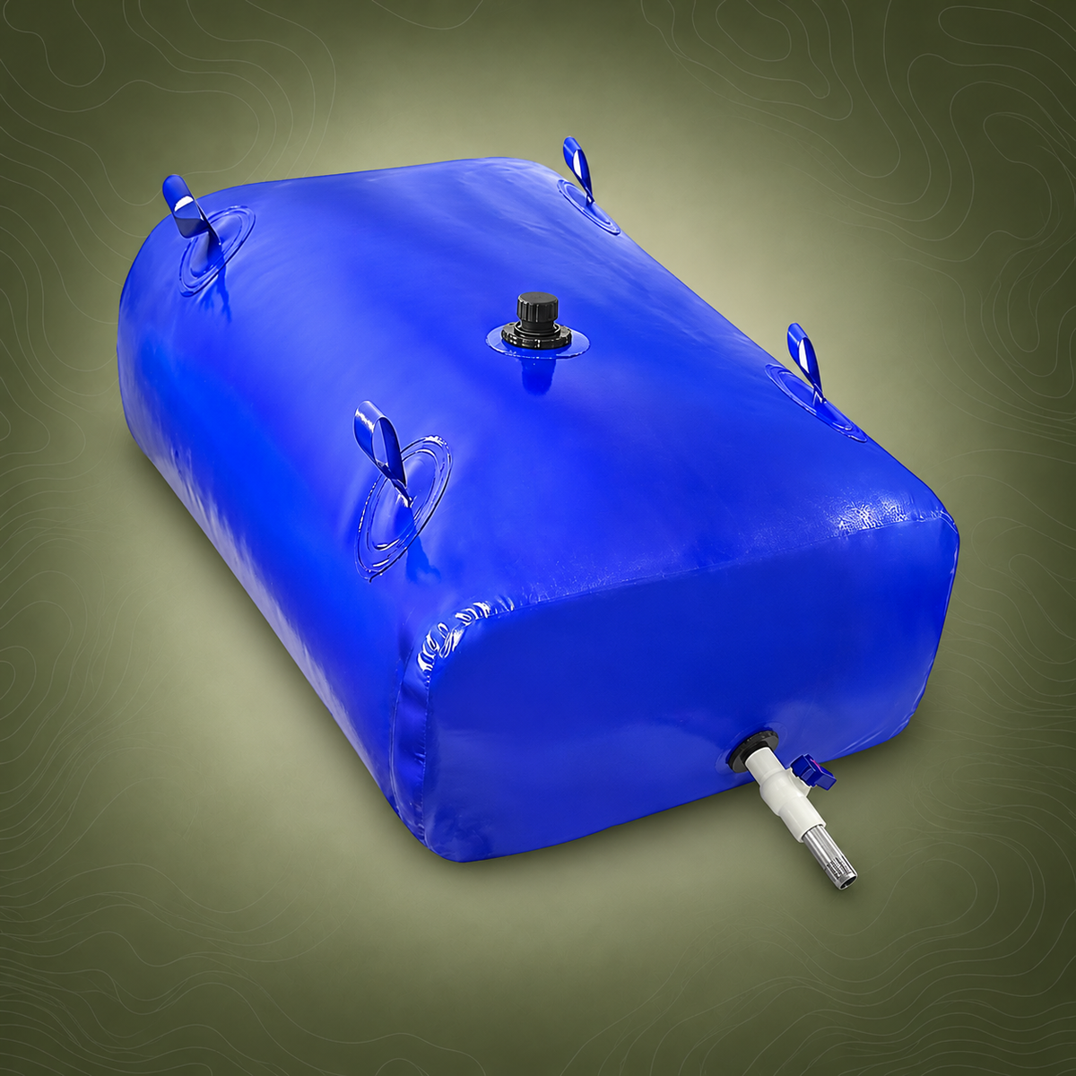 110L Heavy-Duty Water Bladder Bag on subtle topographic background