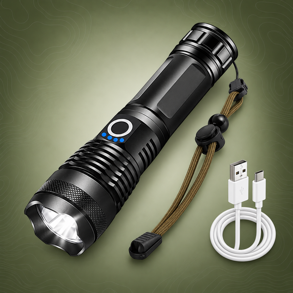 LED Flashlight USB Rechargeable Tactical Torch