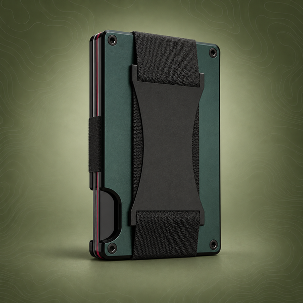Dark green Slim RFID Blocking Aluminum Card Holder