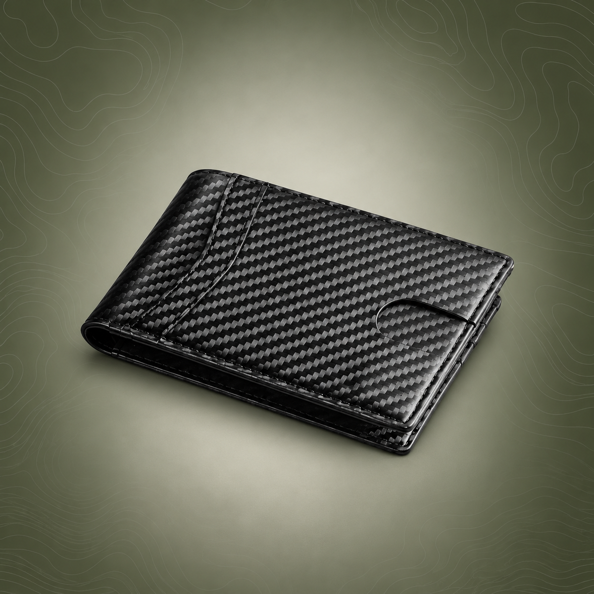 Carbon Fiber RFID Blocking Trifold Wallet - Slim Men's Secure Everyday Carry Wallet