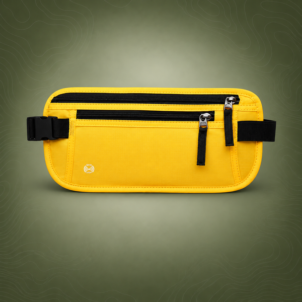 Yellow RFID Blocking Slim Anti-Theft Fanny Pack