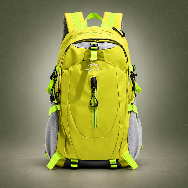 Green Outdoor Hiking Backpack - Lightweight Nylon Daypack