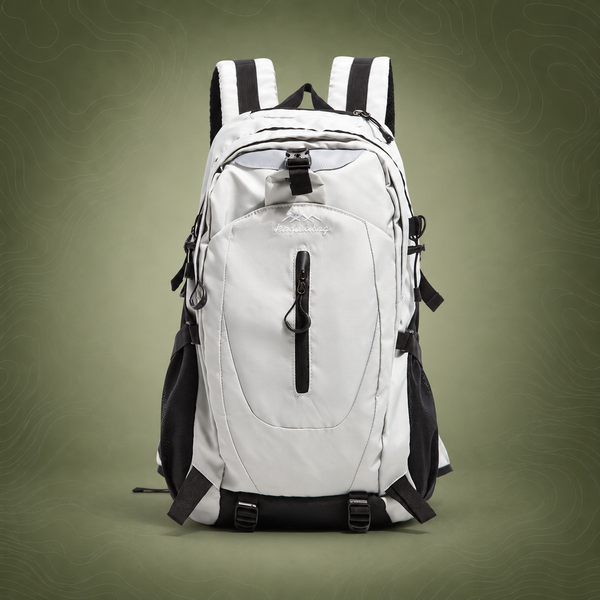 Grey Outdoor Hiking Backpack - Lightweight Nylon Daypack
