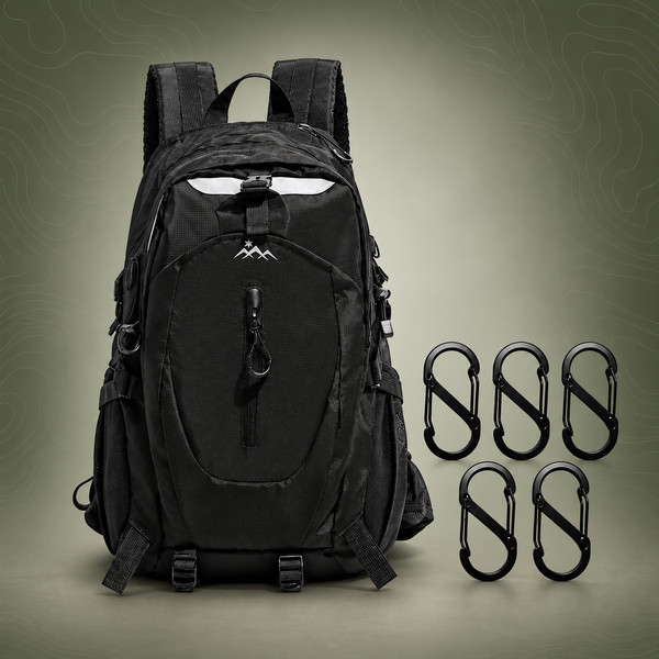 Black Hiking Backpack 36-55L