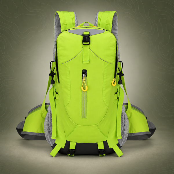 Green Lightweight 30L Hiking Backpack - Water-Resistant