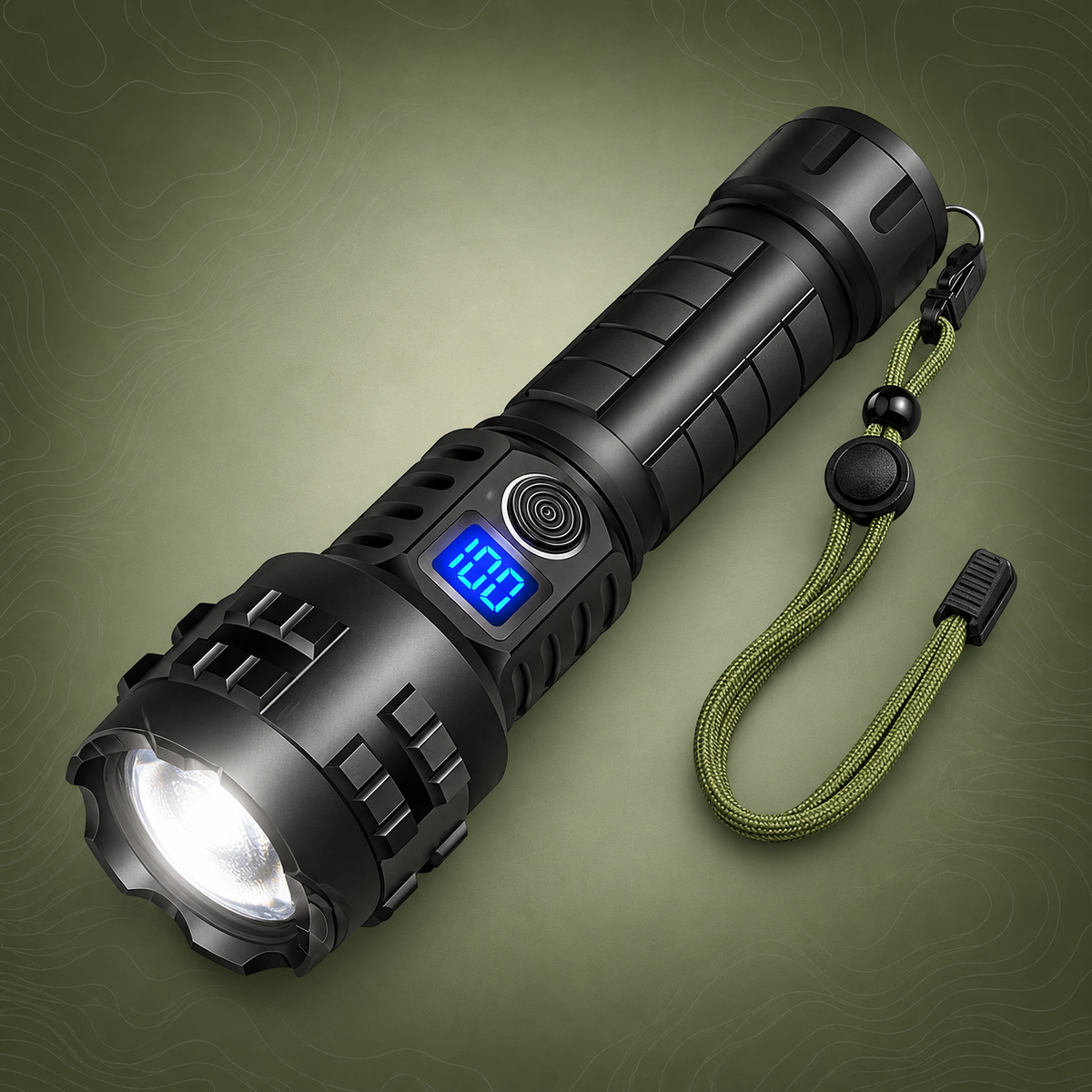 High-Power Rechargeable Zoom LED Flashlight