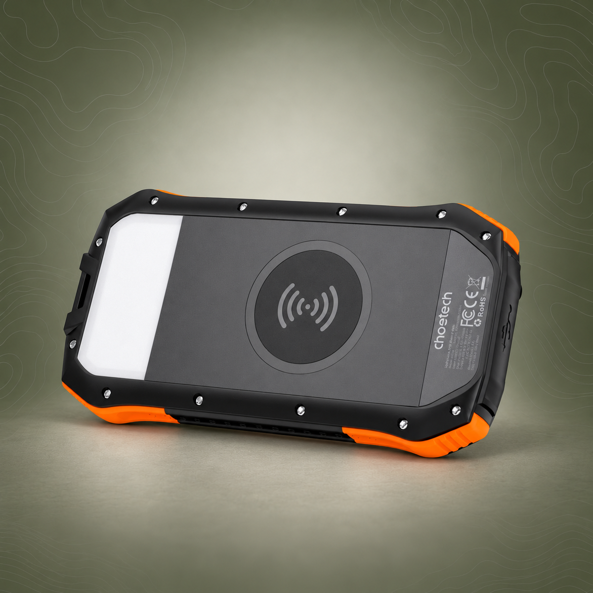 20,000mAh Solar Power Bank – Wireless Charging, USB-C & LED Emergency Light
