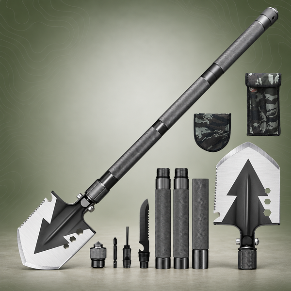Multifunctional Military Folding Shovel, Gray, 78cm