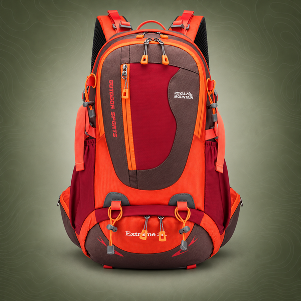 Royal Mountain Extreme 35L Backpack, Blue/Orange