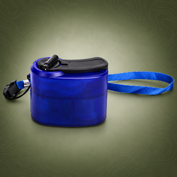 USB Hand Crank Phone Charger, Blue