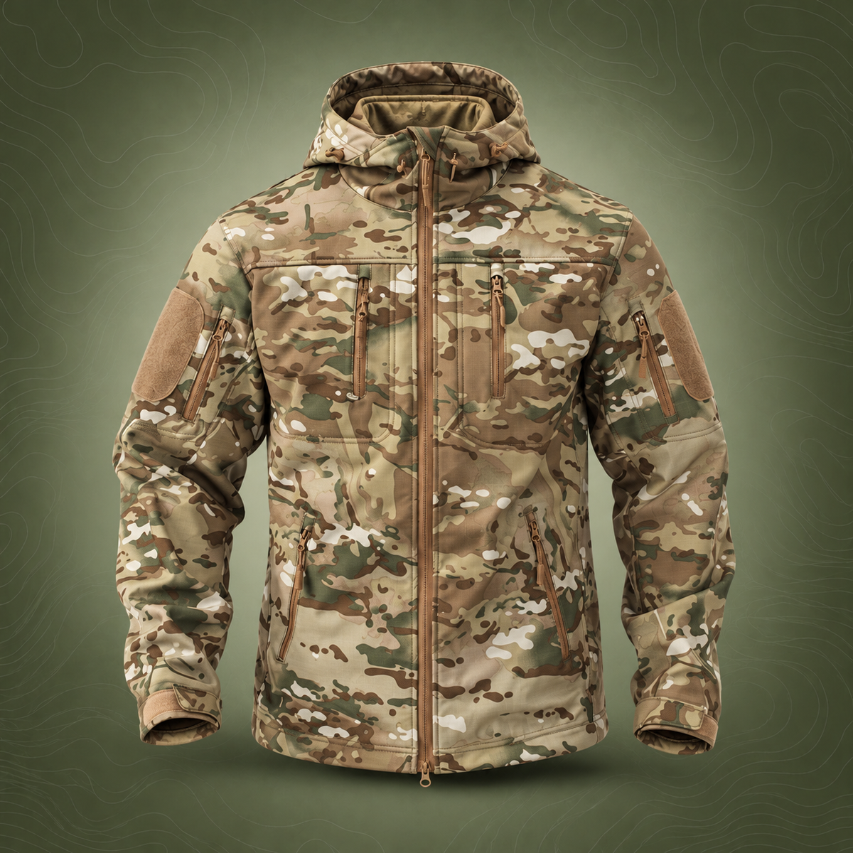 ESDY Softshell Windproof Jacket, Camouflage XL