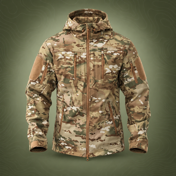 ESDY Men's Soft Shell Windproof Jacket, Camouflage - Small