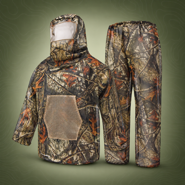 Mesh Mosquito Repellent Suit with Hood, Tree Camouflage (XL/XXL)