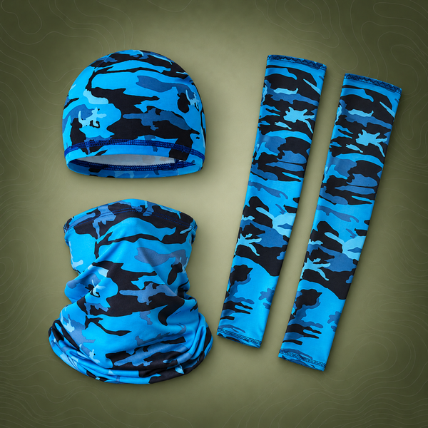 Cooling UV Protection Set, 2-Pack, Blue Camo