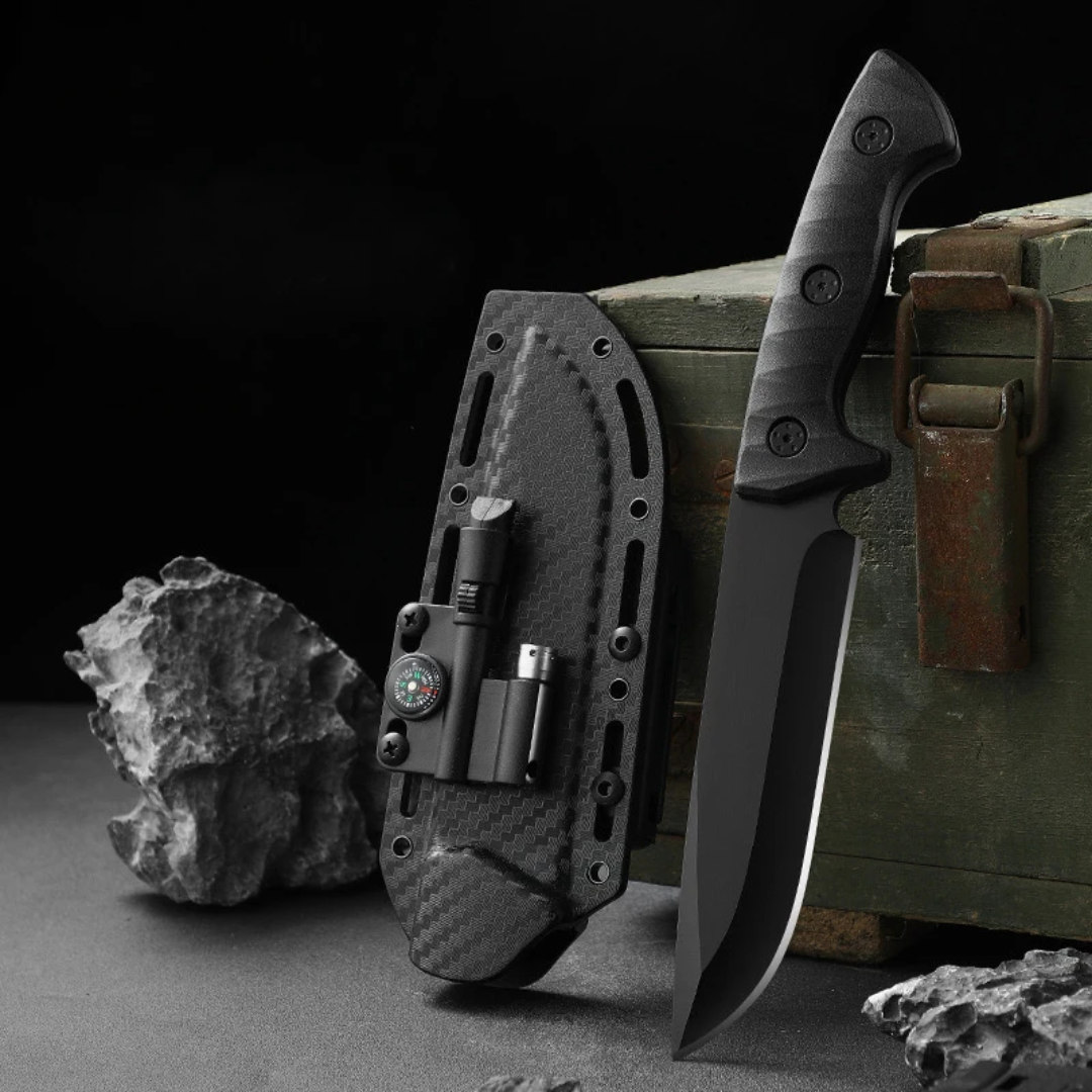 5-in-1 Tactical Sheath Survival Tool Attachment – Fire, Light, Signal & Navigation Built In - PrepPro Australia