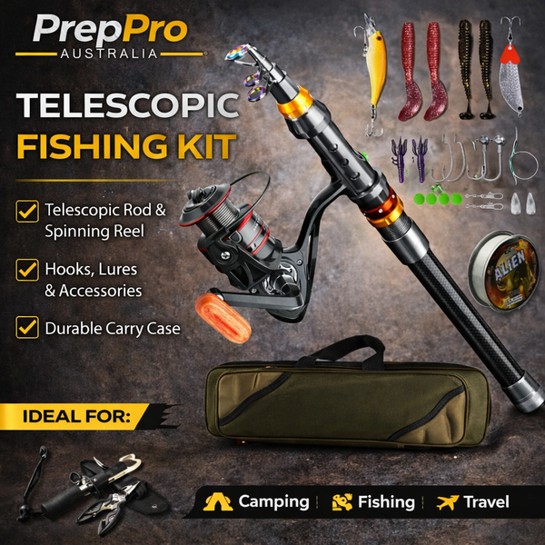 PrepPro 1.8 m Compact Emergency Fishing Kit