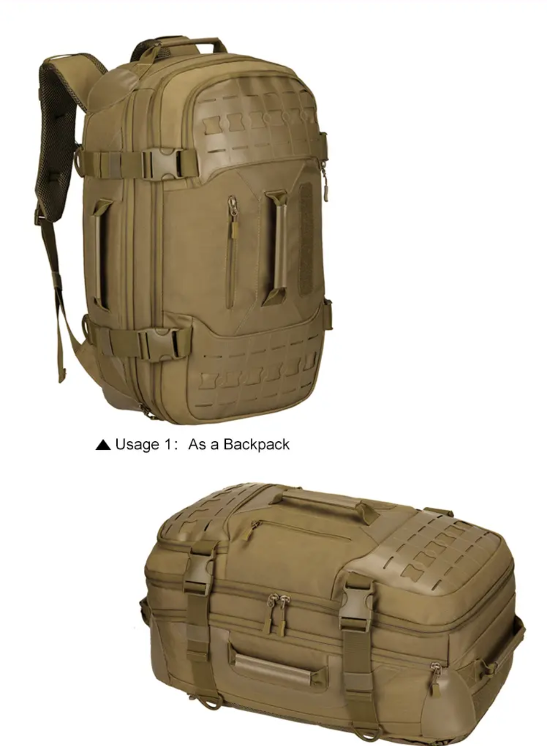 Modular Tactical Duffel Backpack