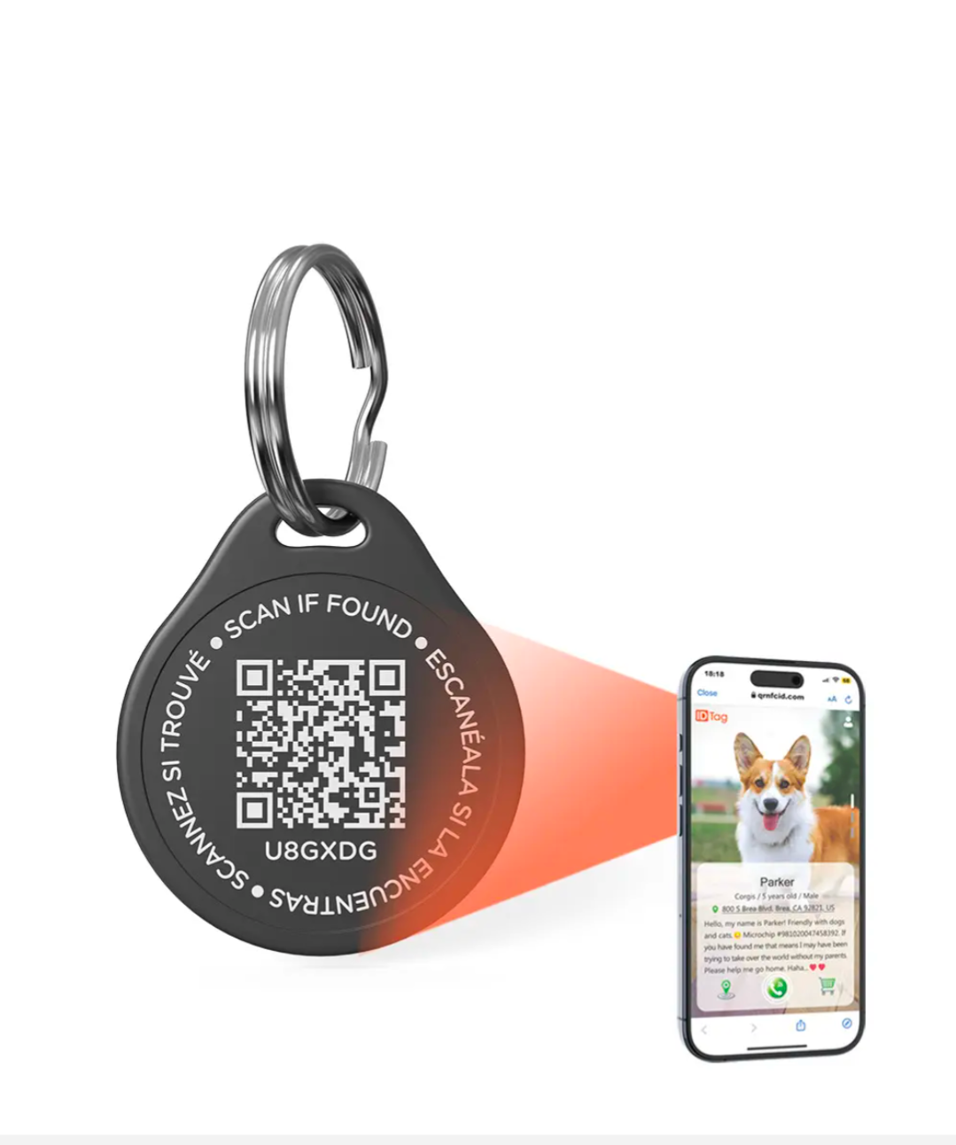 Smart QR Pet ID Tag – Worry-Free Protection for Your Furry Friend