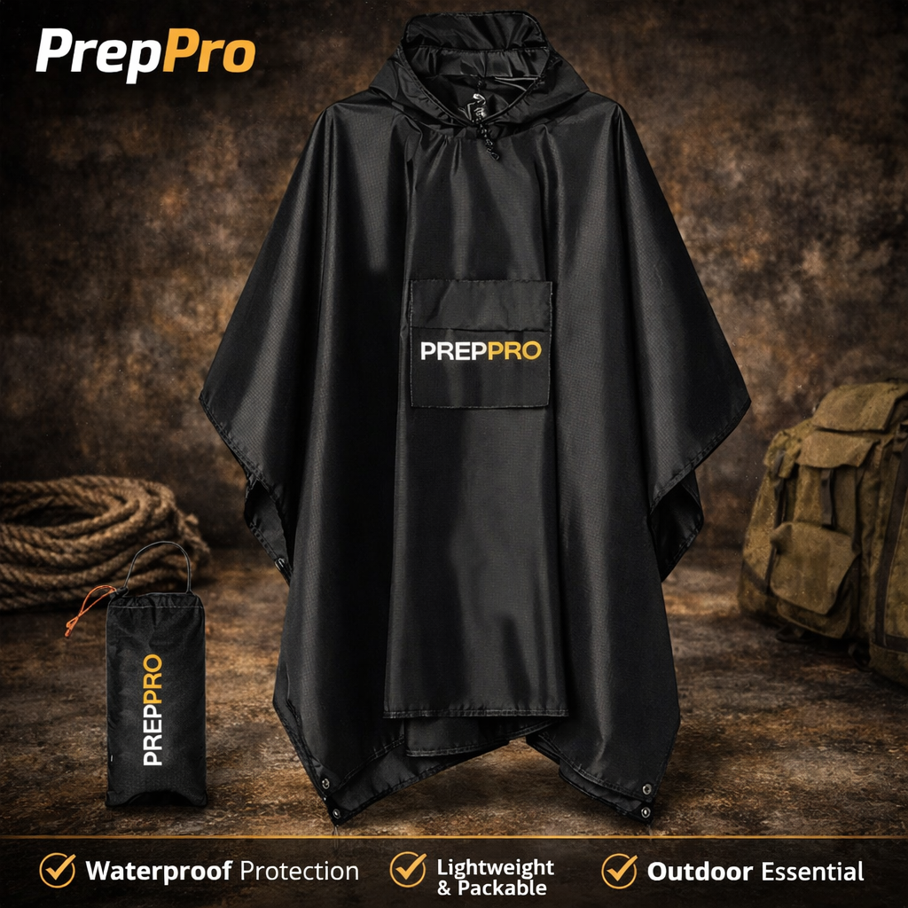 Waterproof Rain Poncho – All‑Weather Outdoor Cover | PrepPro