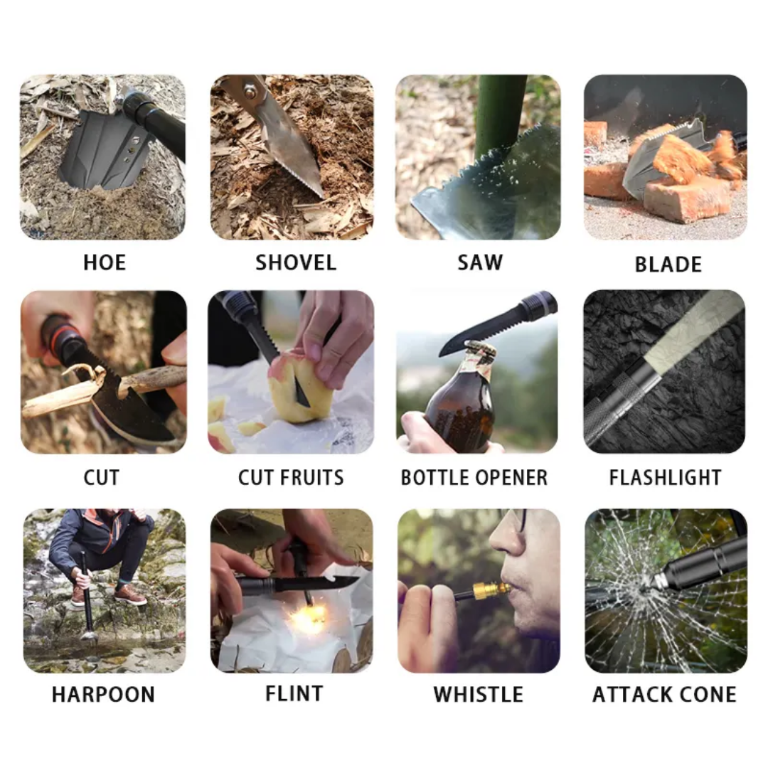 PrepPro Titan Survival Shovel – 11-in-1 Elite Outdoor Tool - PrepPro Australia