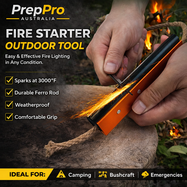 Campfire Torch Ferro Rod Fire Starter Kit – Waterproof | PrepPro