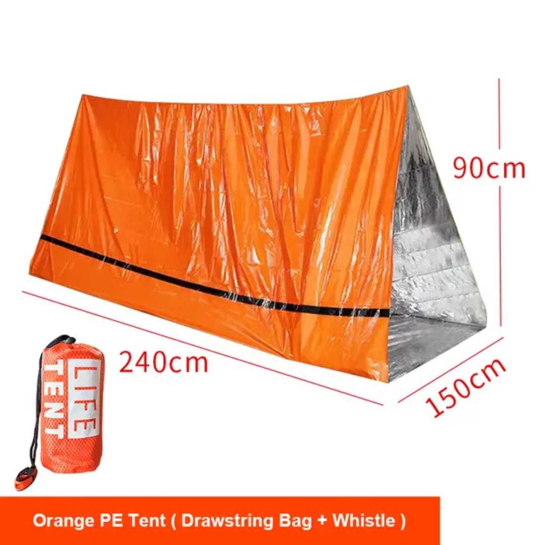 3-Piece Emergency Shelter Survival Set – Poncho, Bivvy & Tent Kit