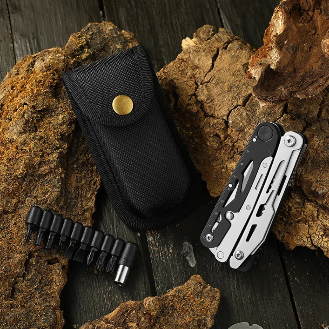 12-in-1 Tactical Multitool – Detachable Scissors Edition