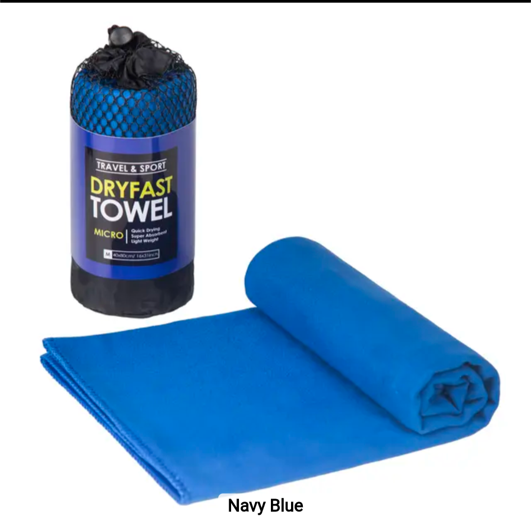 DryFast Microfiber Travel & Sport Towel – 40x80cm - PrepPro Australia