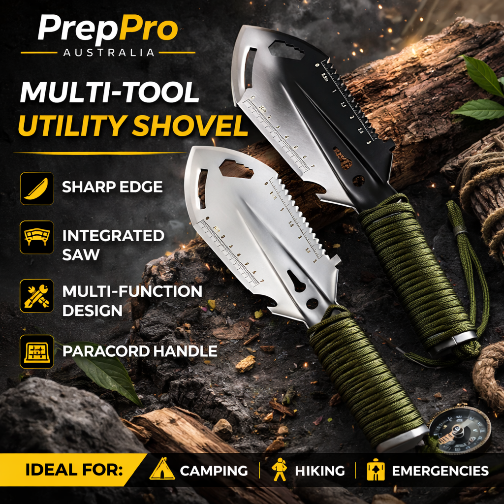 PrepPro Multi-Tool Survival Shovel – Compact Tactical Edition