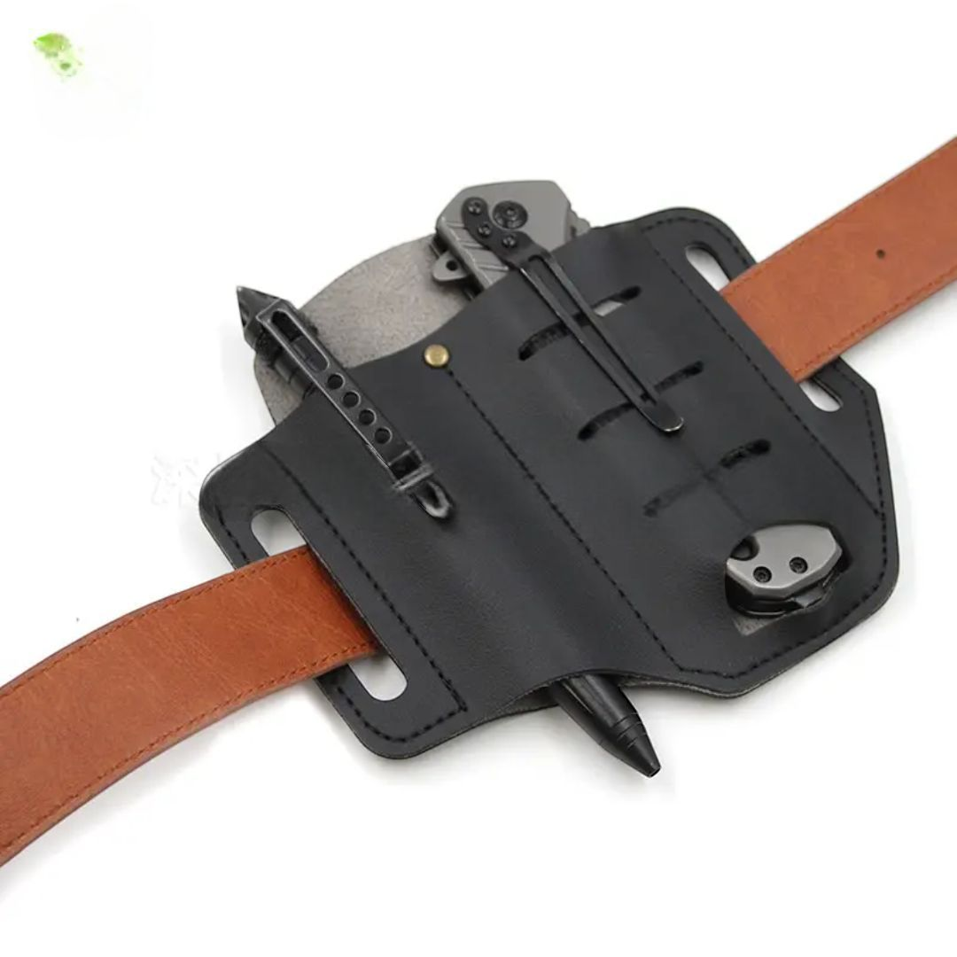 PrepPro Tactical EDC Belt Organizer – PU Leather Utility Pouch - PrepPro Australia