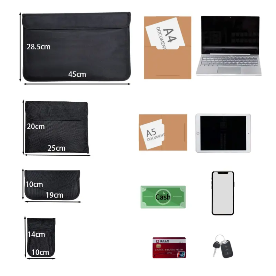 PREPPRO® Signal Shield – 4pc Faraday Bag Set (RFID/EMF/EMP Blocking) - PrepPro Australia