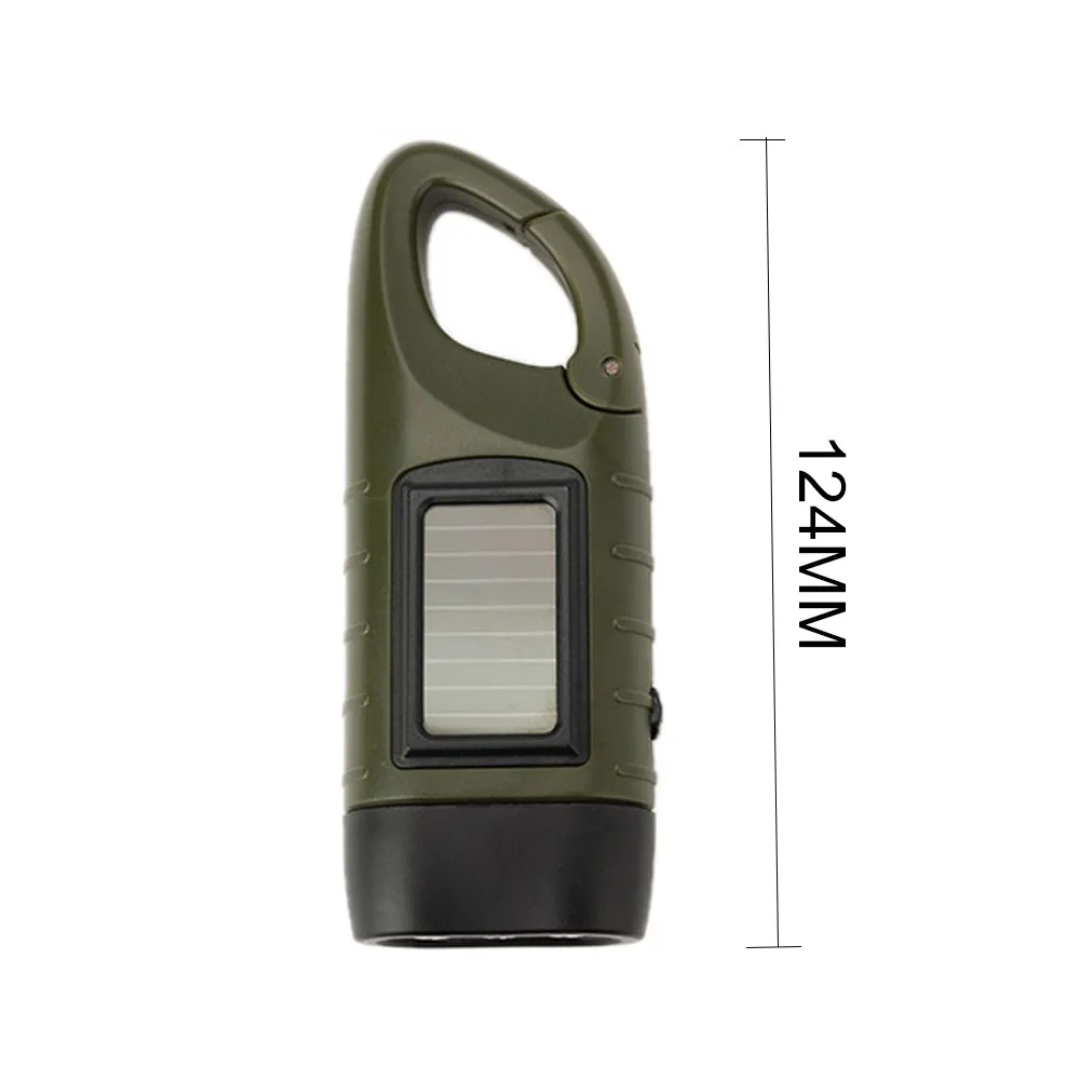 Solar Rechargeable Emergency Torch – Compact Clip-On Camping & Blackout Light