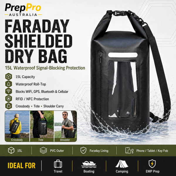 15L Faraday Dry Bag – Signal‑Blocking & Waterproof | PrepPro