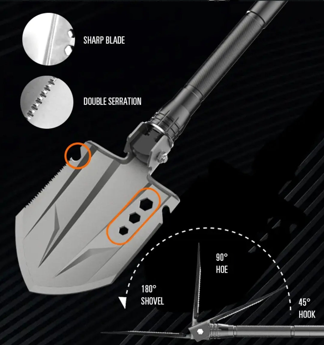 PrepPro Titan Survival Shovel – 11-in-1 Elite Outdoor Tool - PrepPro Australia