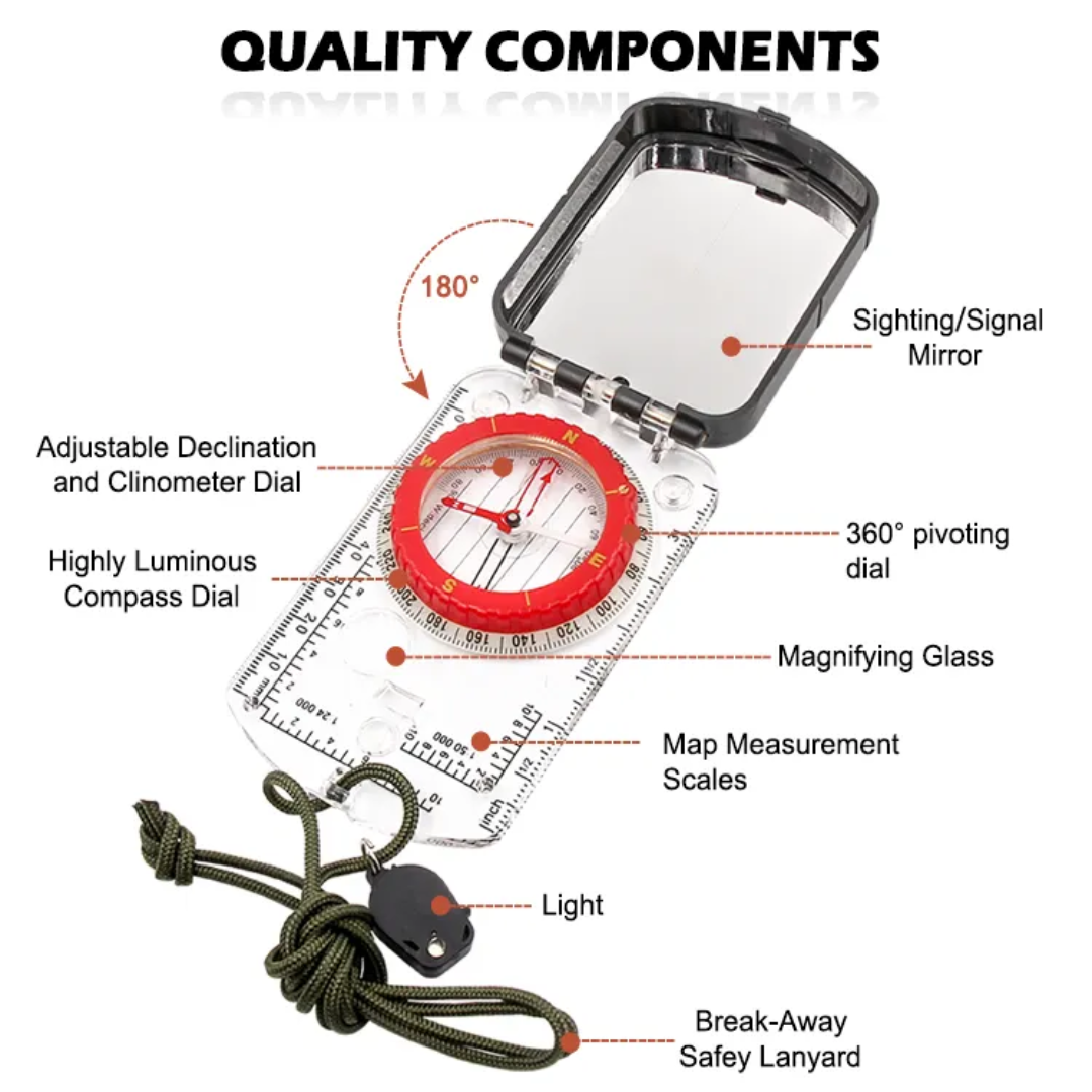 PrepPro Multifunction Compass – Navigate with Confidence in Any Terrain - PrepPro Australia
