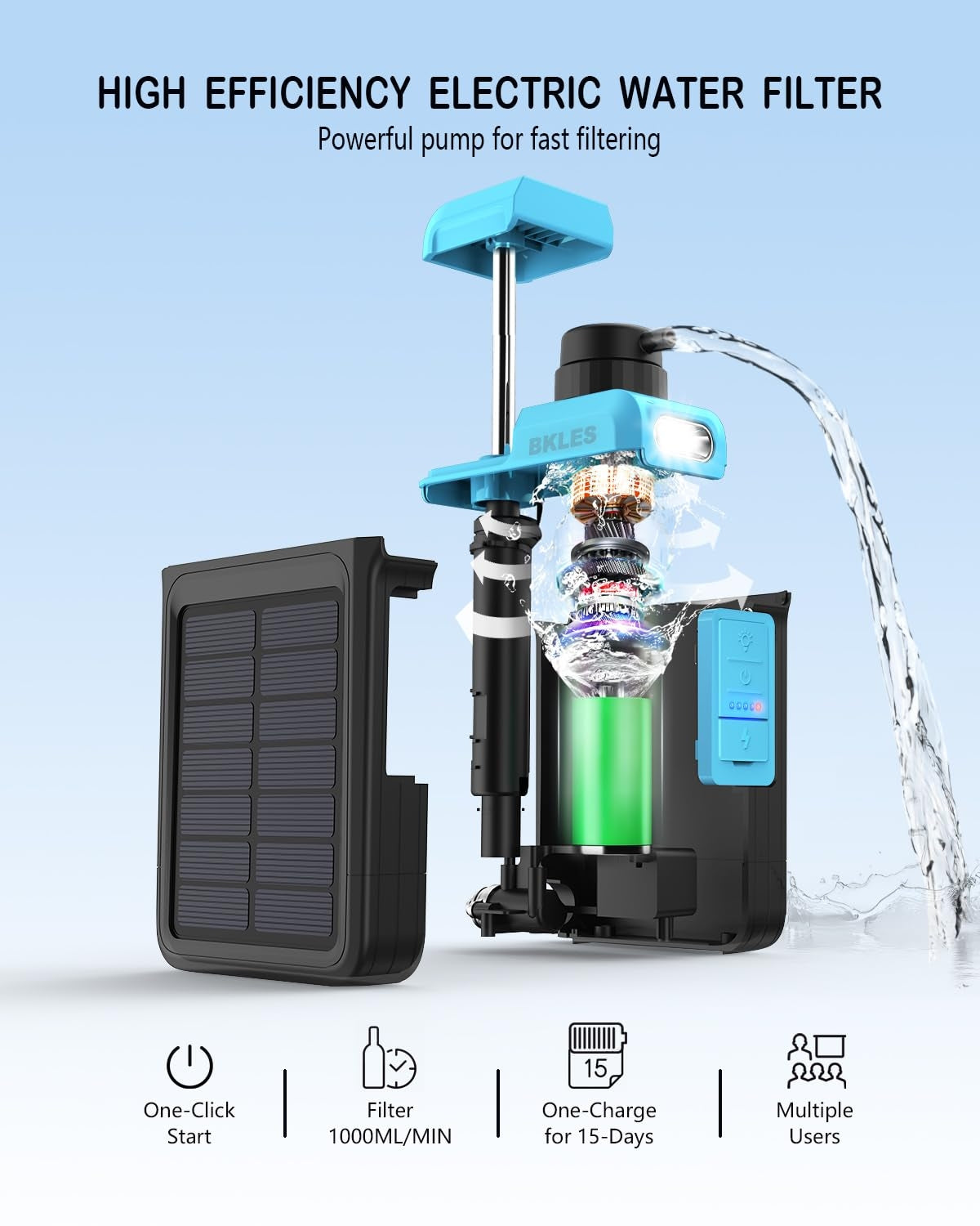 SolarFlow Portable Solar-Powered Water Purification System