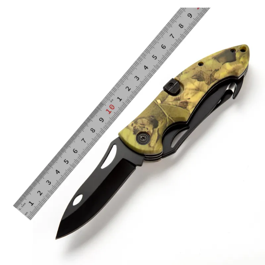 PrepPro Tri-Edge Folding Hunting Knife – 3Cr13 Steel | Multi-Function Camo Edition - PrepPro Australia
