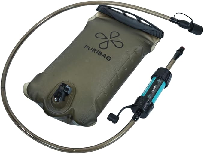 Puribag Adventure Pack Hydration Backpack with 2L Water Bladder & Filter Kit