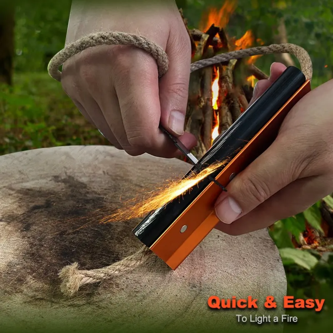 PrepPro® Campfire Torch Ferro Rod Fire Starter Kit – Waterproof, Field-Ready Ignition - PrepPro Australia