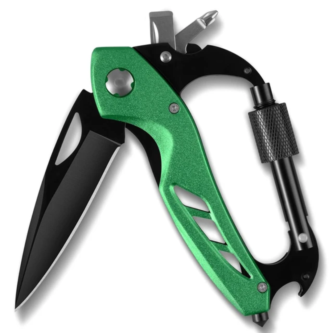 6-in‑1 Locking Carabiner Knife | PrepPro