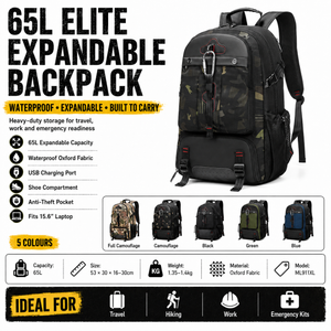 65L Elite Expandable Backpack | PrepPro